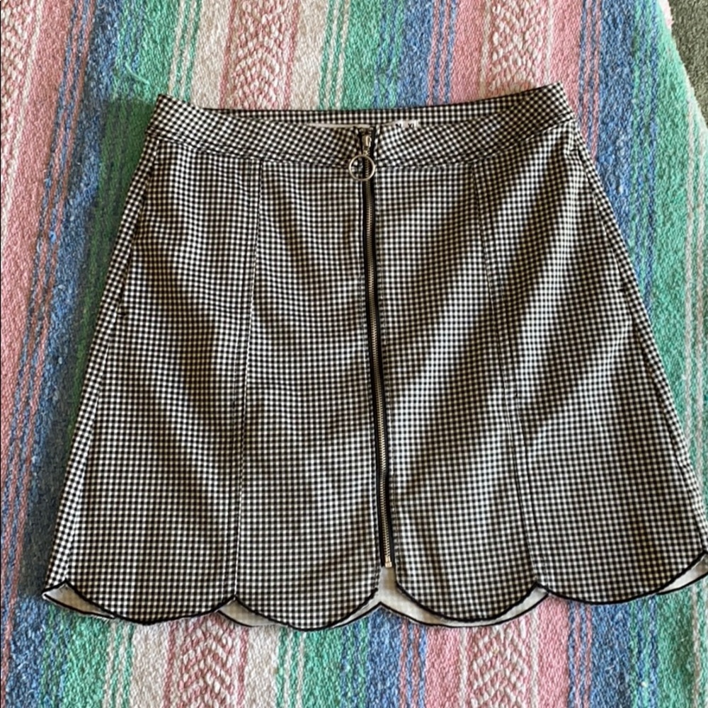 Gingham mini skirt - size XL